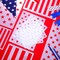 4th of July Reusable 12 Pcs American Flag and 50 Pcs Star Stencils